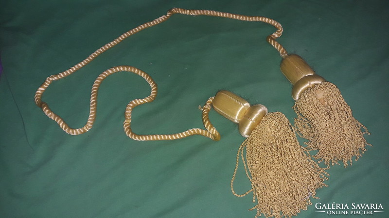 Beautiful antique silk golden curtain tassel pair / bell puller with 130 cm cord as shown in the pictures