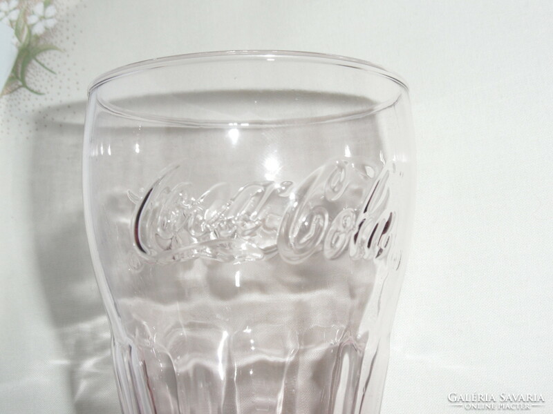 Coca cola üveg pohár ( 3 dl.-es, korall )