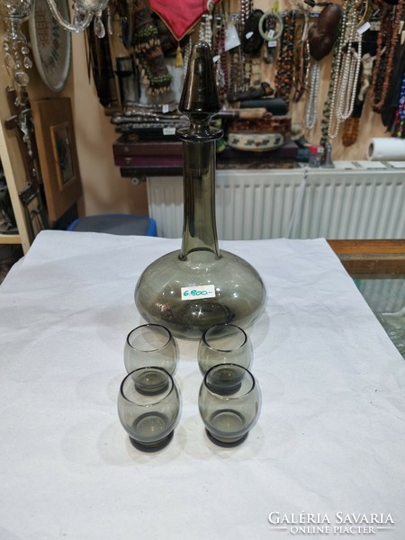 Set of old glass glasses