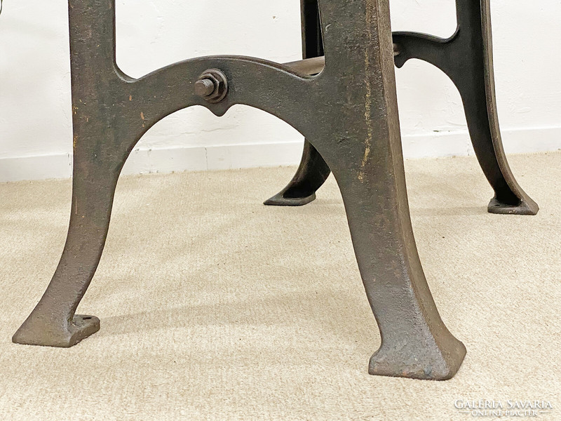 Art Nouveau iron frame vintage table