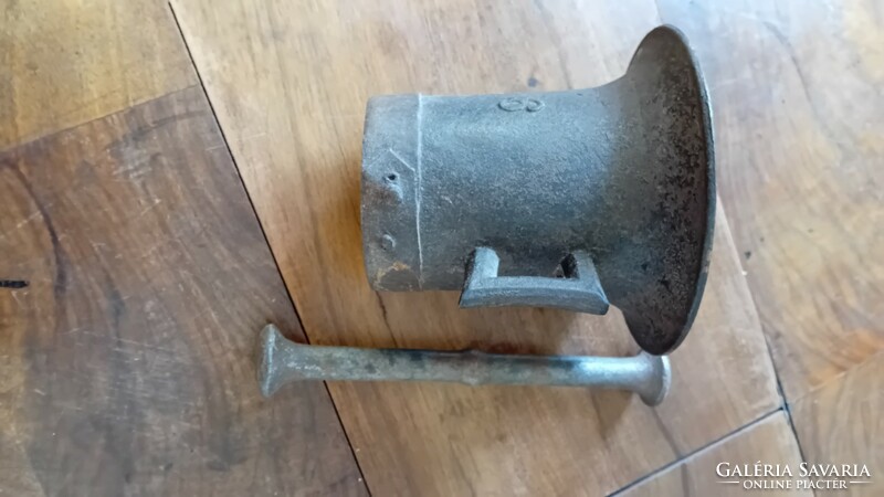 Antique iron mortar