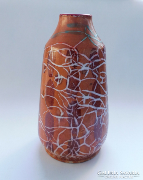 70-es évekbeli iparművész kerámia váza - Gál - 22 cm