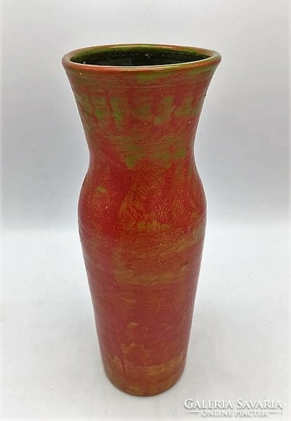 Retro váza, magyar iparművészeti kerámia, 30 cm magas