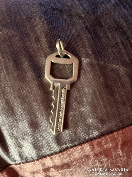 Silver key pendant