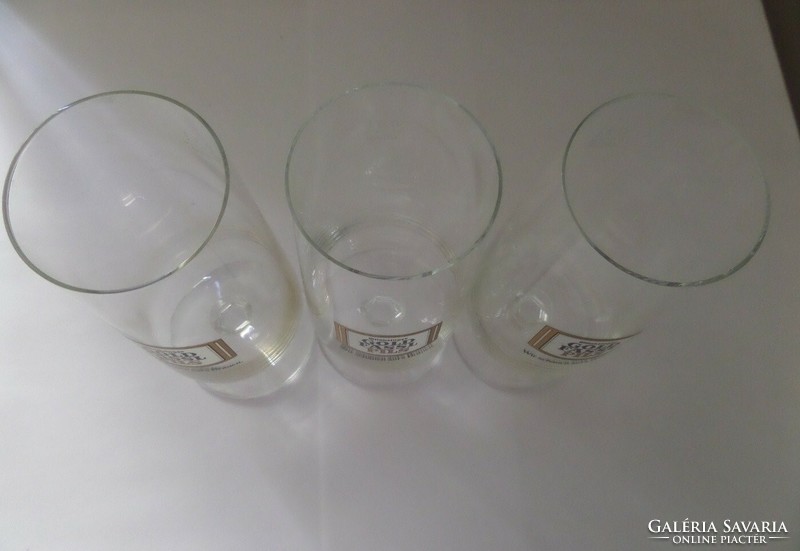 Gold fassl footed 0.3 L glass beer glass (3 pcs.)
