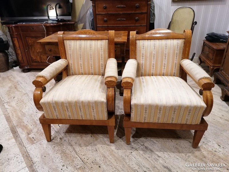 2 Biedermeier armchairs