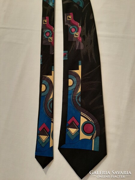 Qg silk tie - with abstract pattern - like new - rarity (7)