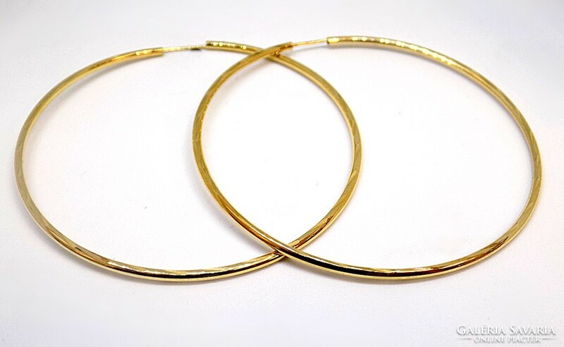 Gold large hoop earrings (zal-au114853)