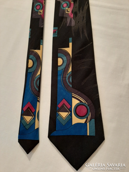 Qg silk tie - with abstract pattern - like new - rarity (7)