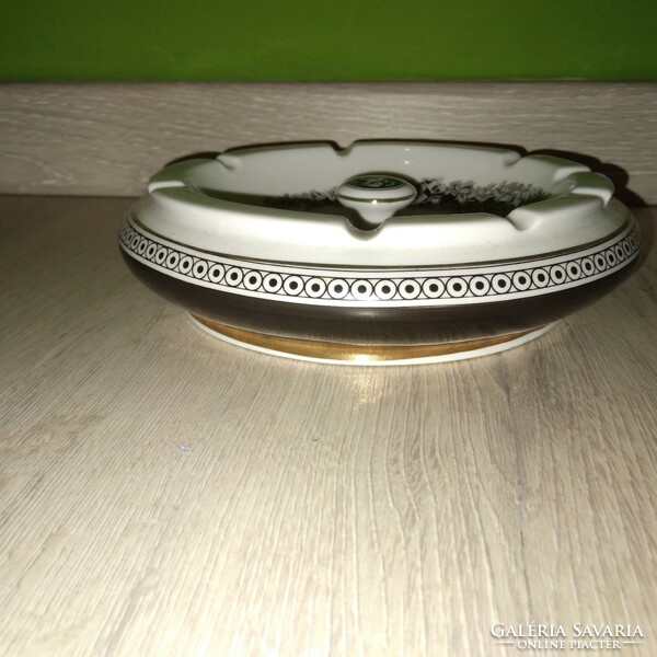 Hollóházi Saxon endre ashtray, ashtray 17 cm
