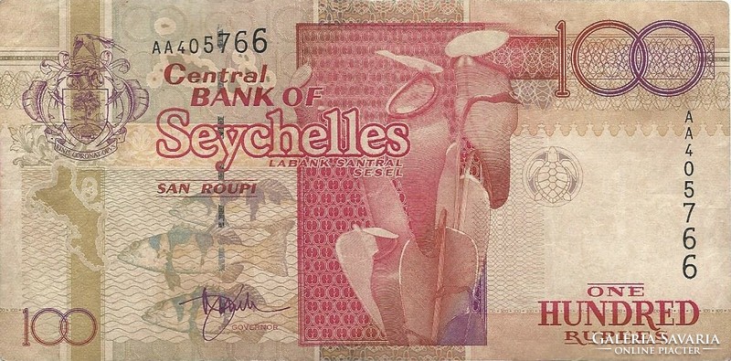 100 Rupees 1998 Seychelles Islands