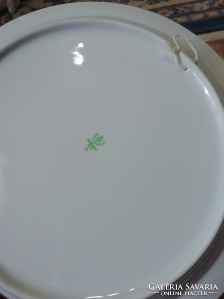 Hollóházi porcelán reklám fali tányér