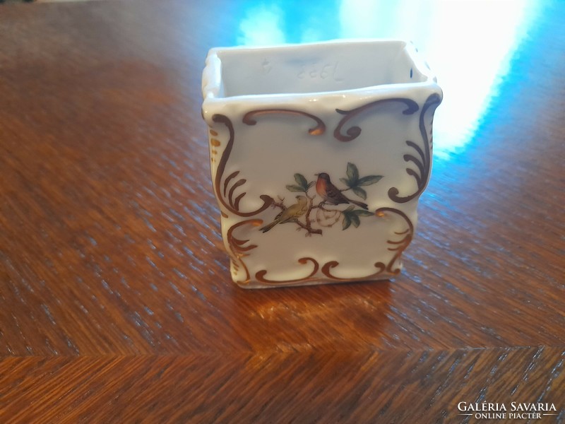 Herend porcelain match holder with Rothschild pattern decor