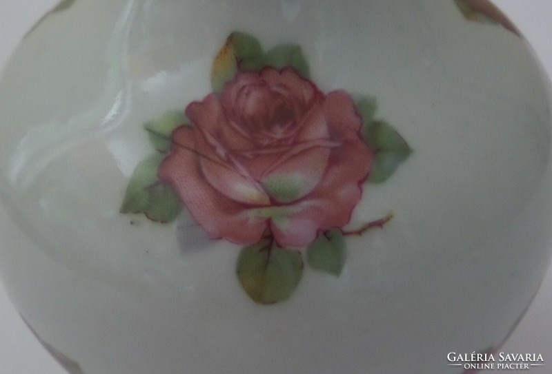 Régi Aquincum rózsás porcelán váza
