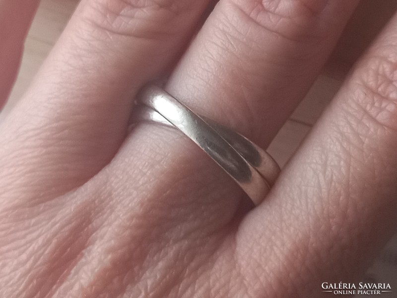 Női 2 karikás ezüst gyűrű