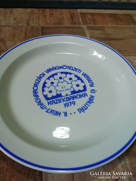 Hollóházi porcelán reklám fali tányér