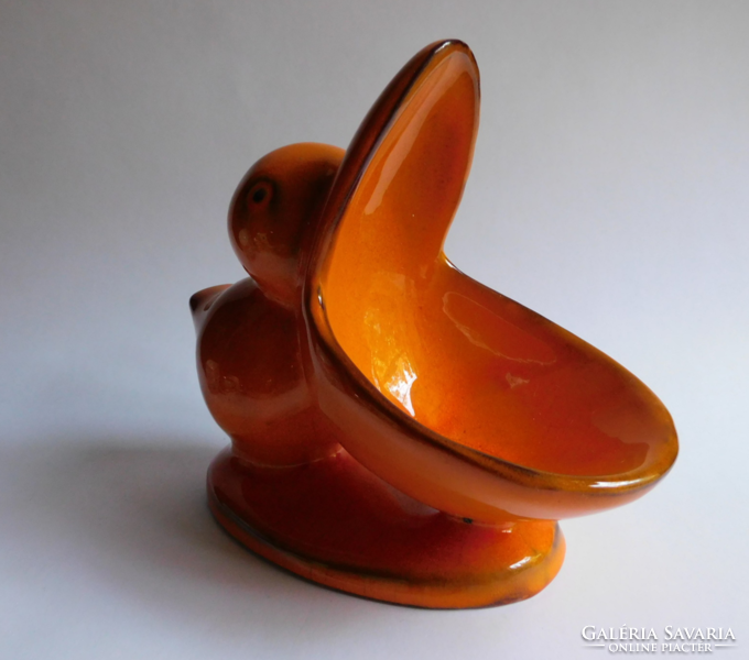 Goebel ceramic pelican bowl - mid century