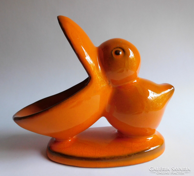 Goebel ceramic pelican bowl - mid century