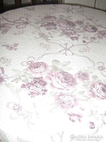 Csodaszép provence & vintage stílusú lila rózsás dupla paplanhuzat