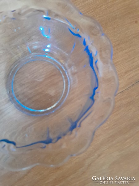Kék üveg kompotos  keszlet