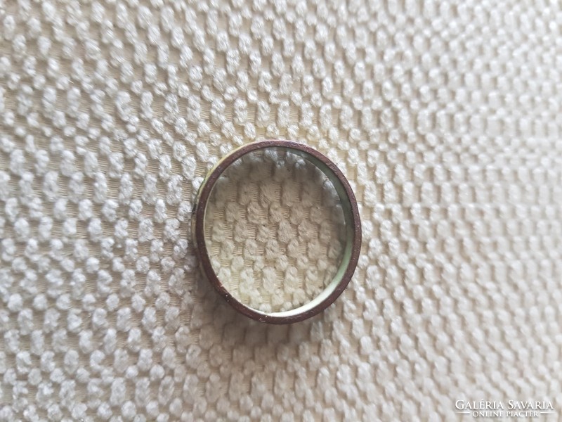 Old fire enamel, unisex hoop ring