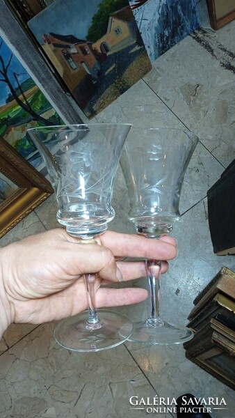 Crystal glasses, 2 pcs, perfect, wine glasses, for Sunday.