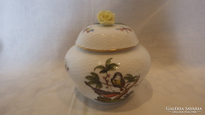 Herend porcelain rothschild rose bonbonnier