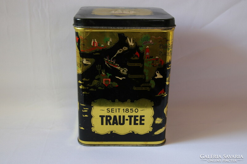 Trau tee old German tin box
