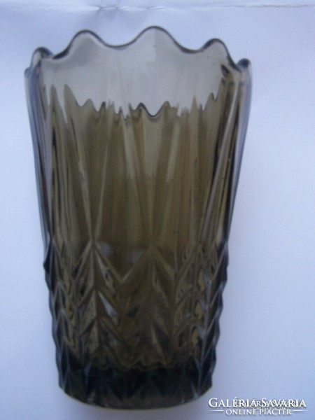 Smoke-colored, kosta boda glass vase. No marks, flawless. Decorative thick-walled glass vase around 1960 s