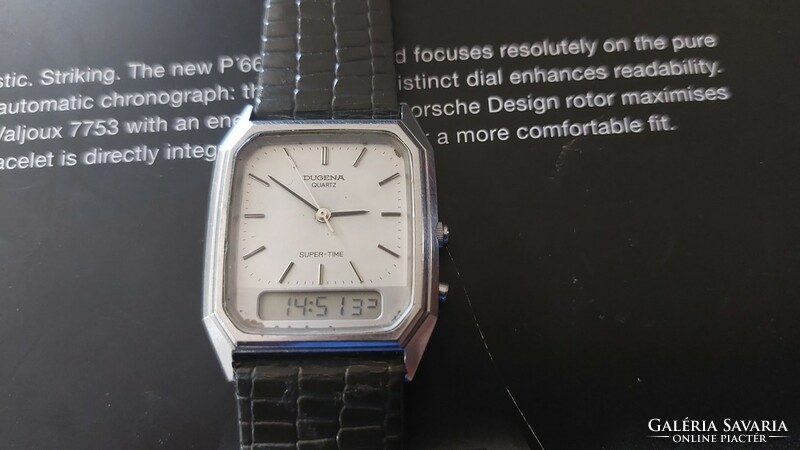 (K) very rare dugena ana-digi quartz watch