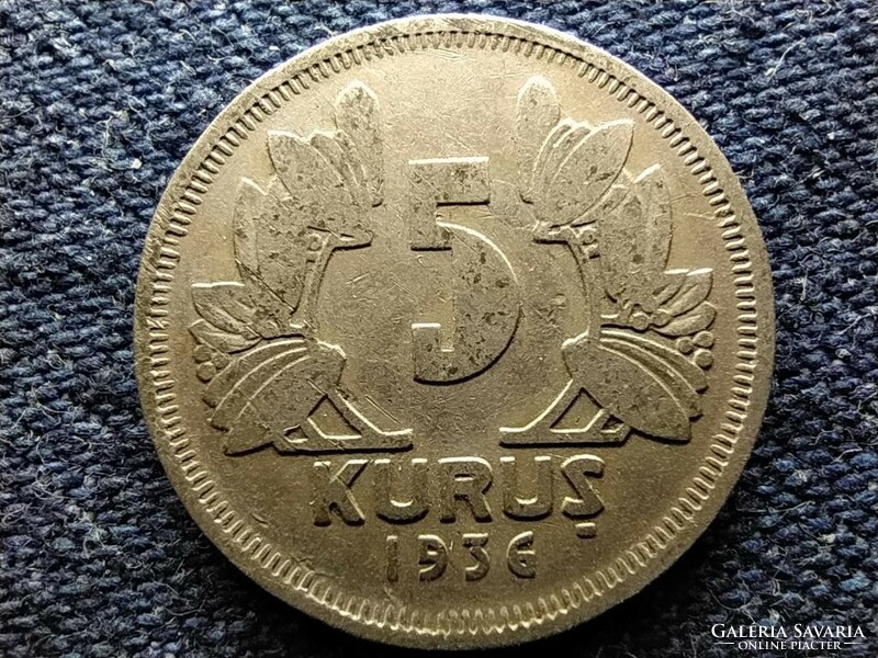 Törökország 5 kurus 1936  (id78366)