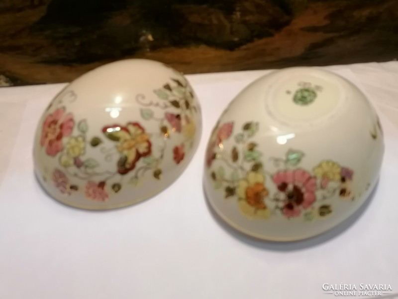 Zsolnay porcelain, large butterfly egg, bonbonier signed by artist