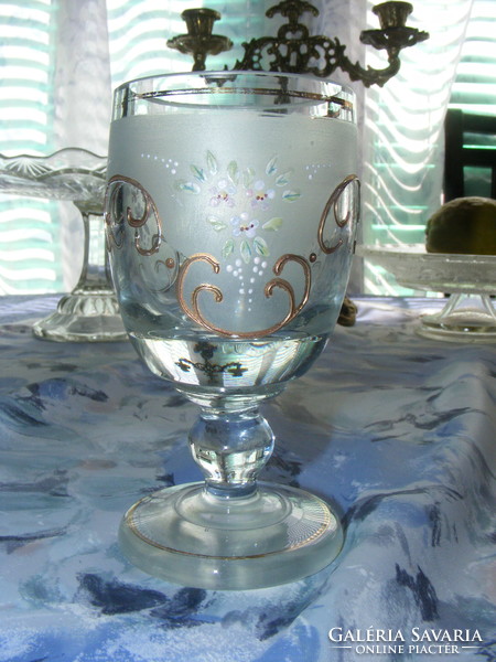Biedermeier üveg pohár