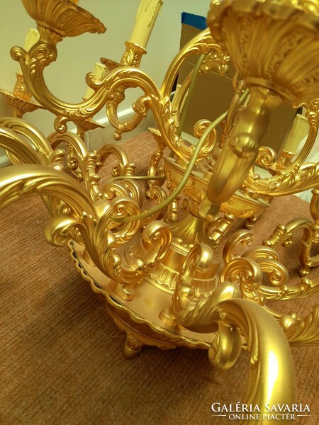 24 Carat gold plated - ceiling lamp, chandelier, pendant