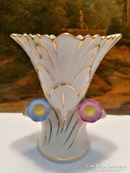Herend porcelain vase 12.5x105x7.5 cm, flawless