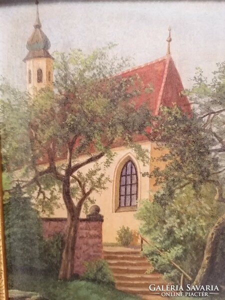 Egyed Imre 1976 Templom festmény