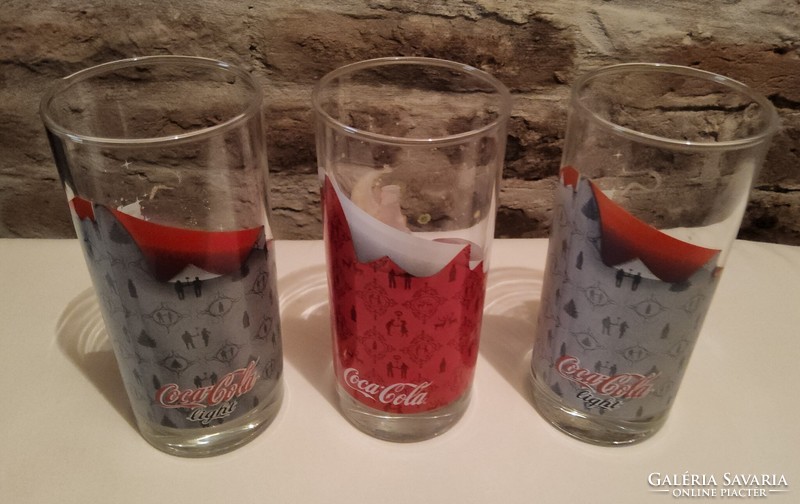 Retro glass Coca-Cola 3 pcs