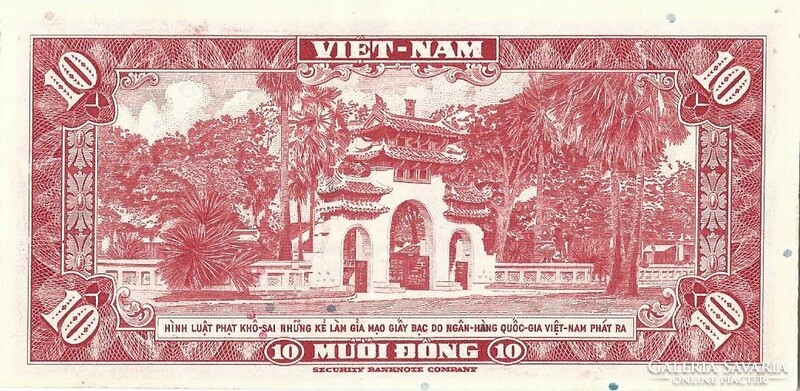 10 dong 1962 Dél Vietnám UNC