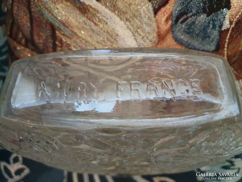 Gyönyörű MURY-France egész felületén dombornyomott hibátlan háború előtti üveg palack