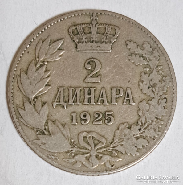 1925. Jugoszláv Királyság I. Sándor 2 Dínár (393)