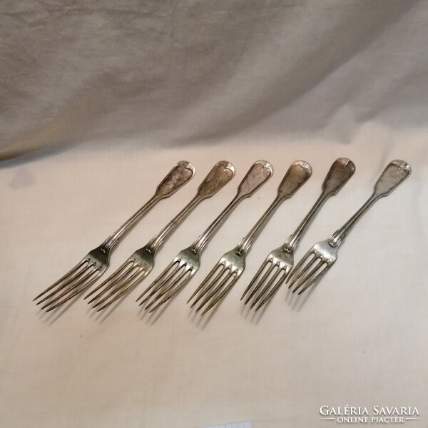 Palais royal antique silver plated forks 6 pieces of French palace cutlery