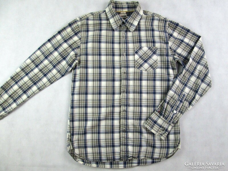 Original tommy hilfiger (s / m) elegant checkered long sleeve men's shirt