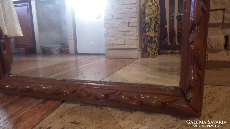 Large carved mirror wood picture frame