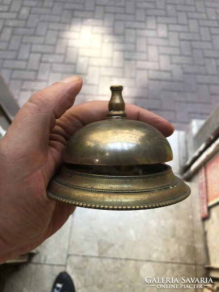 Hotel or servant bell made of copper alloy, xx. A rarity from the beginning of the century.