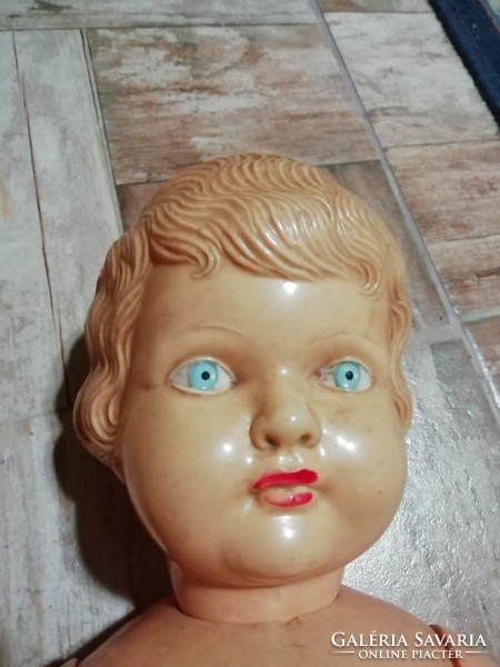 Antik baba fején sérült képeken jól látható 50 cm hosszú