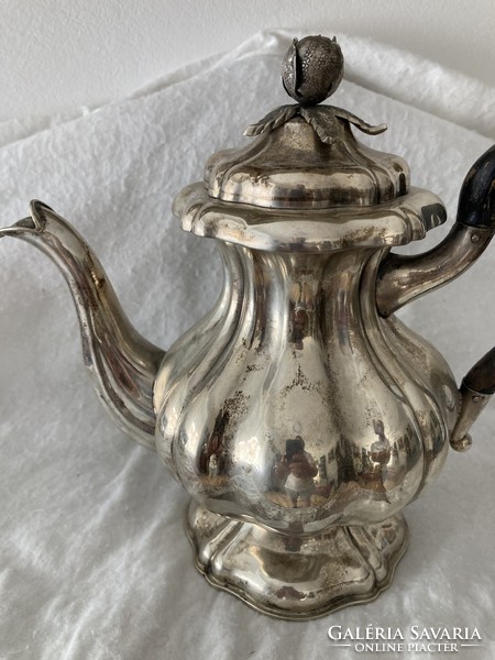 Ezüst barokk stílusú teáskanna / 800-as finomság