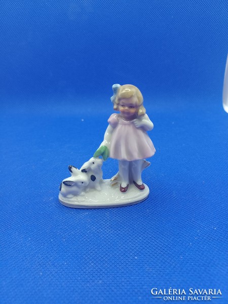W&a porcelain little girl with bunnies