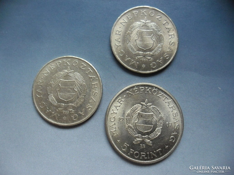 Nice 1965-66 2 forints and 1967 5 forints,