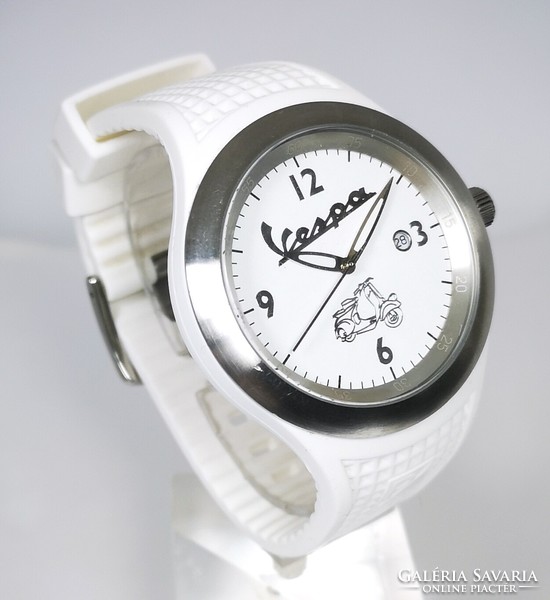 Vespa piaggio quartz structured wristwatch! Serviced, with warranty, tiktakwatch service card!