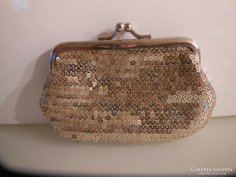 Wallet - old - 12 x 8 cm - sequined - Austrian - perfect